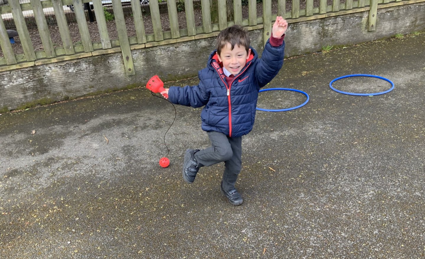 Image of Nursery fun on the KS1 yard