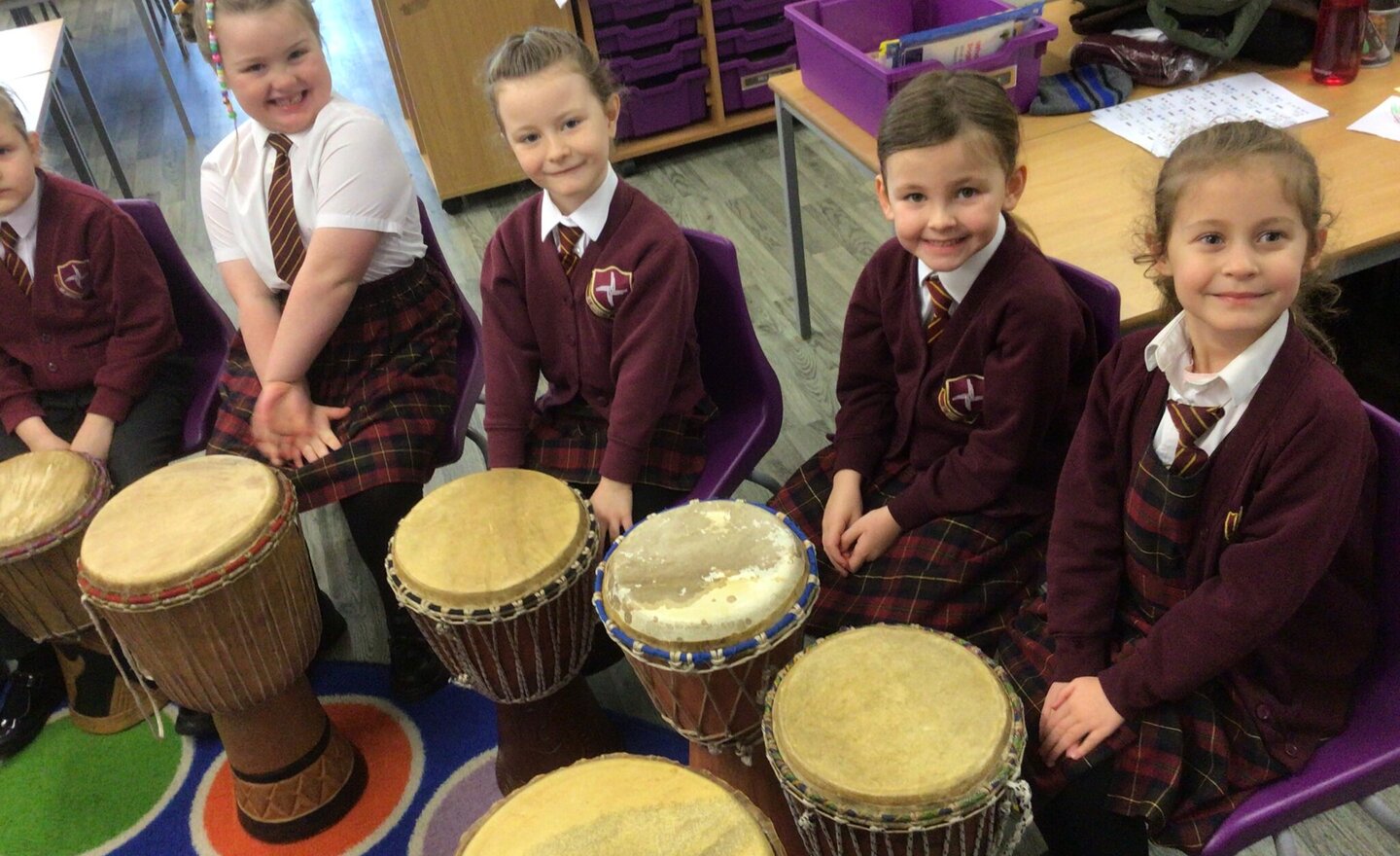 Image of African Drumming in Year 1