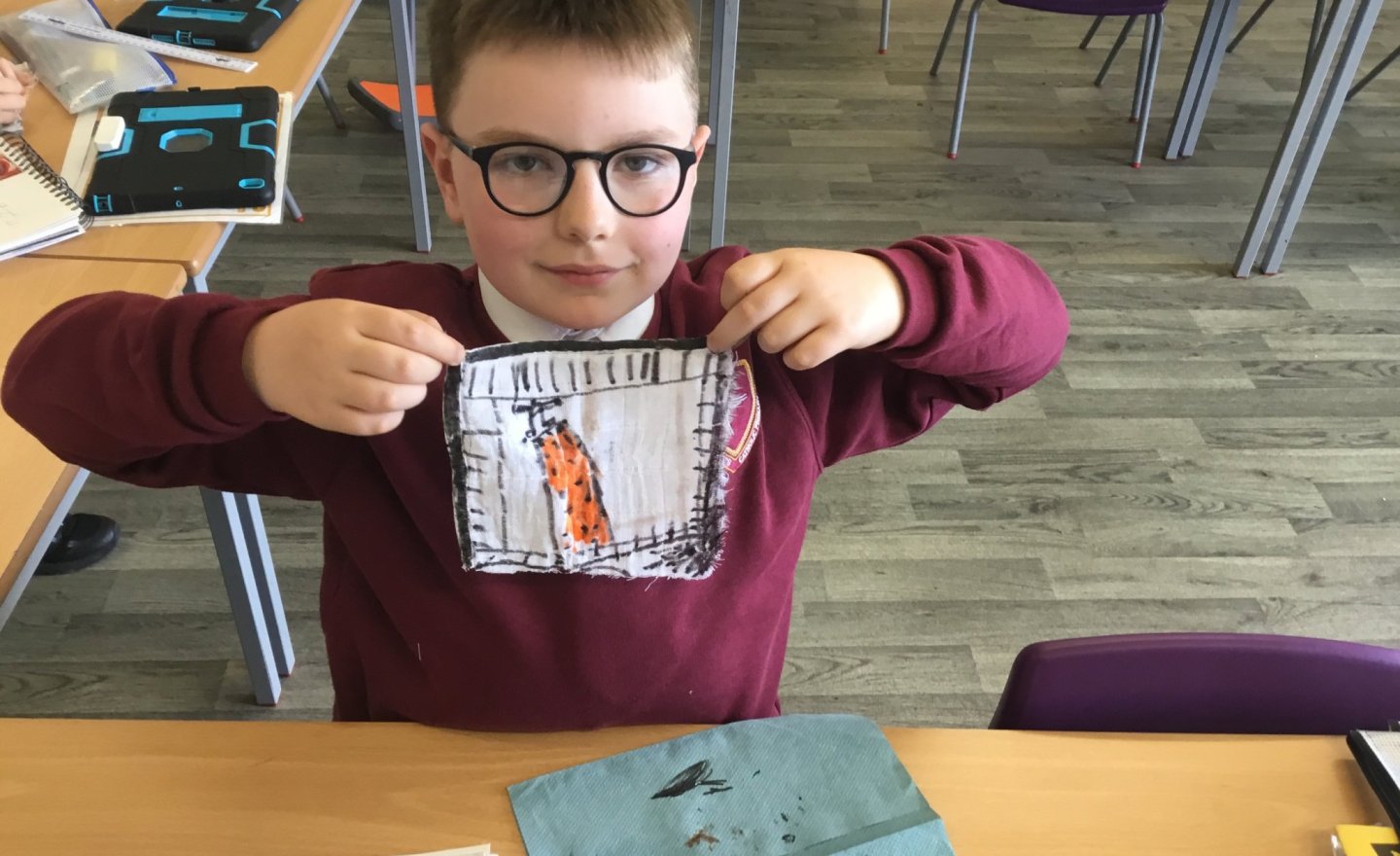 Image of Year 3 Ruth Ringold Quilt Making