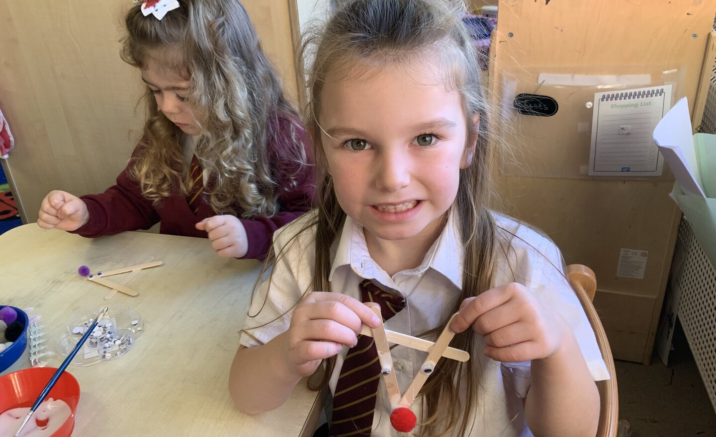 Image of Christmas crafting decorations in Reception 