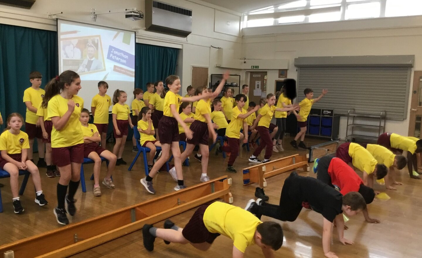 Image of GB Paralympic Footballer in School