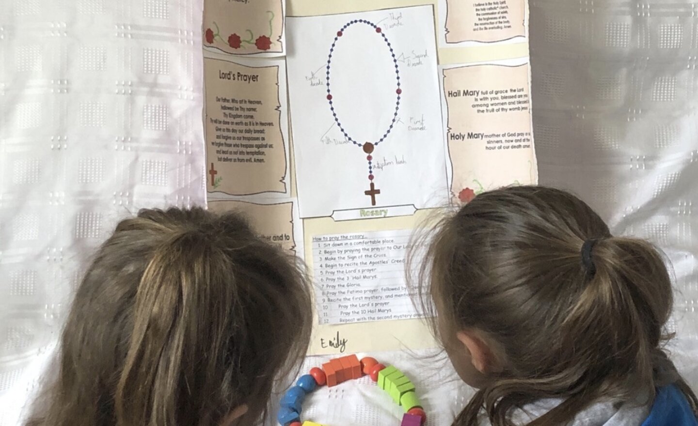 Image of Praying the Rosary at home