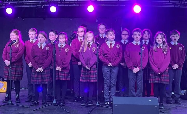 Image of St Bridget's Choir Perform at Egremont Winter Wonderland