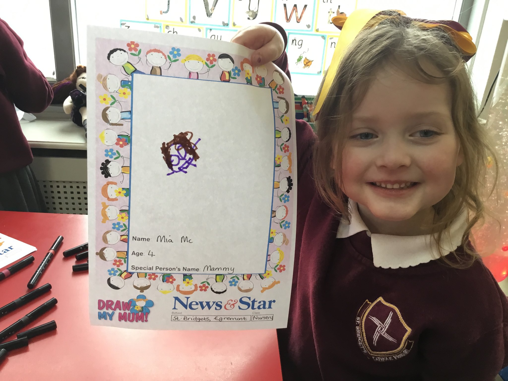 Image of Nursery’s Mother’s Day drawings throwback