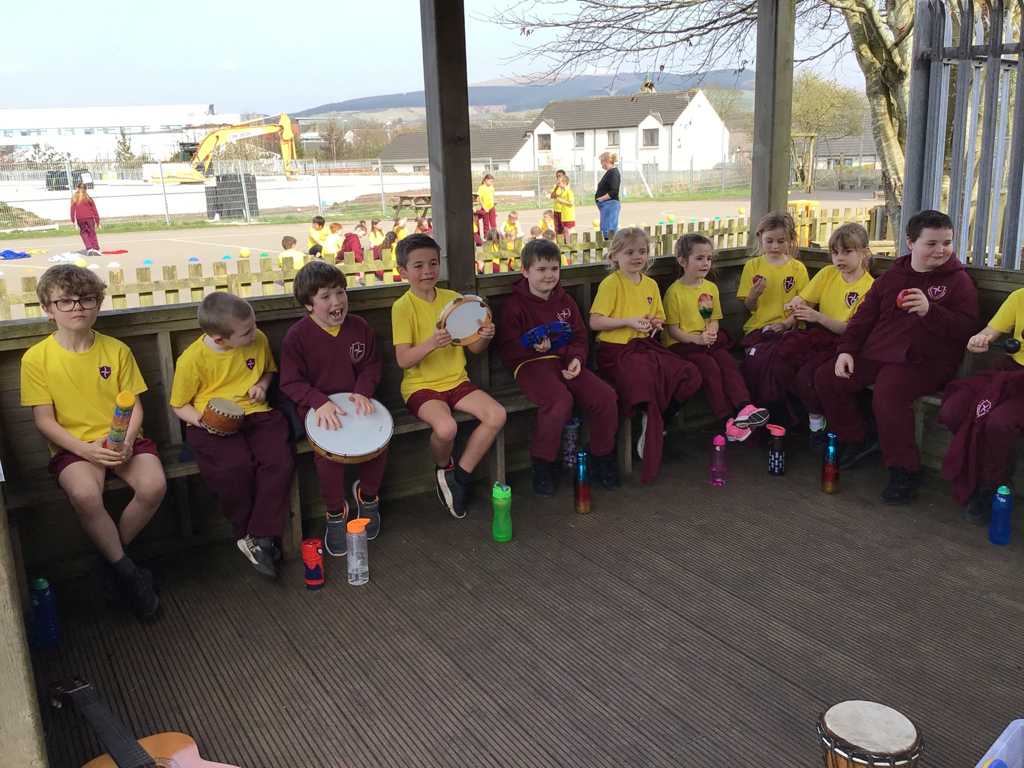 Image of Year 3 enjoyed music in the gazebo 