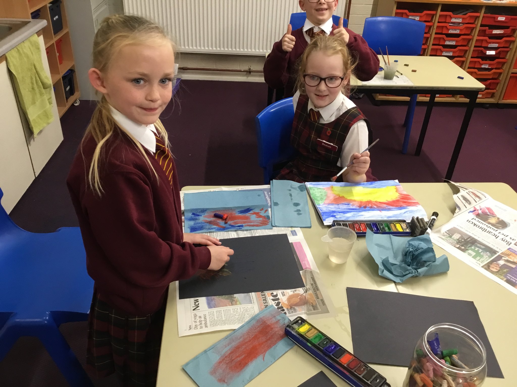 Image of Year 4 develop watercolour and oil pastel skills