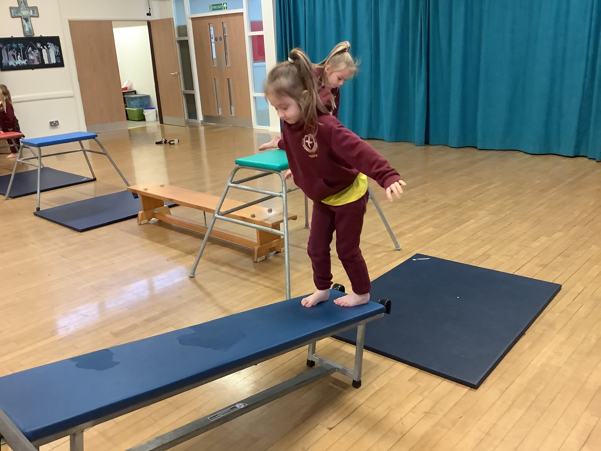 Image of Gymnastics skills in Reception