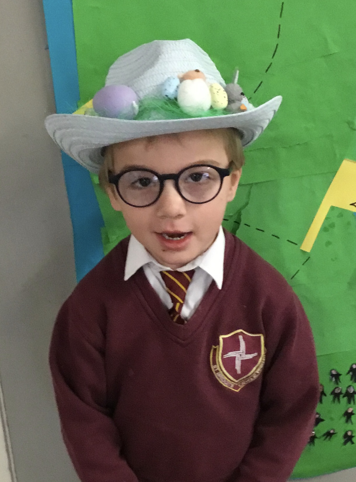 Image of Easter Bonnet parade in Reception 