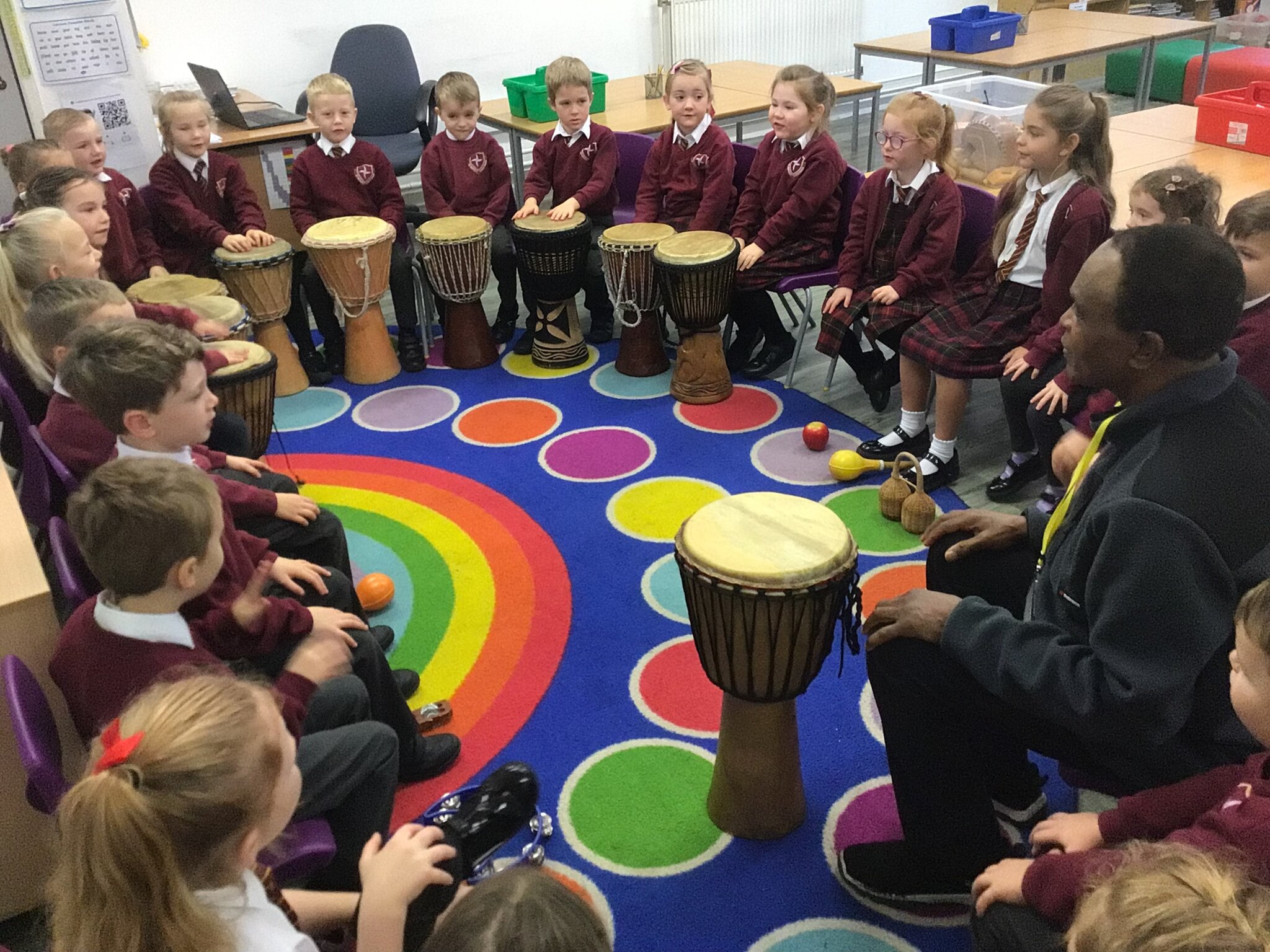Image of African Drumming in Year 1