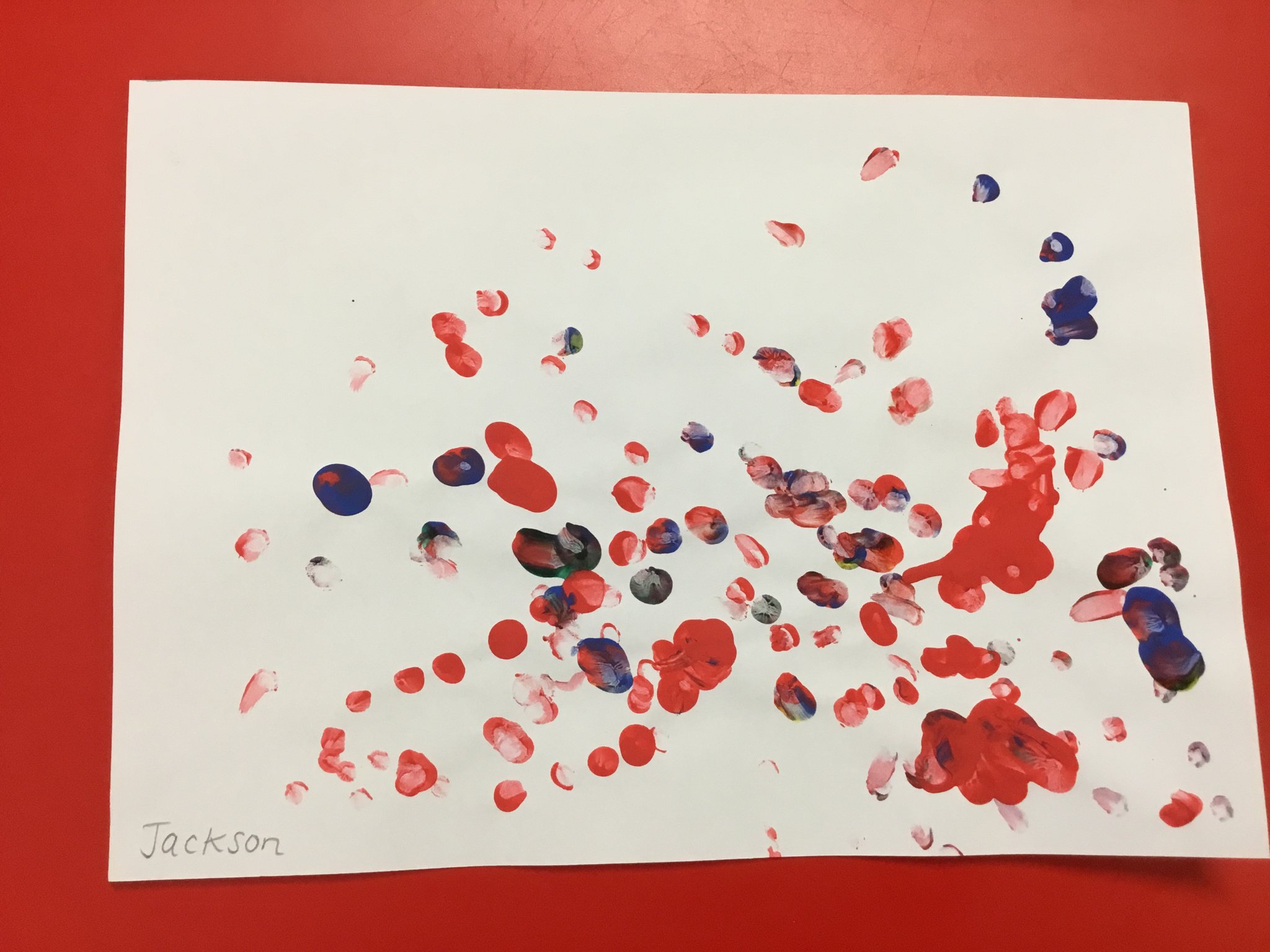 Image of  Nursery’s finger paintings 