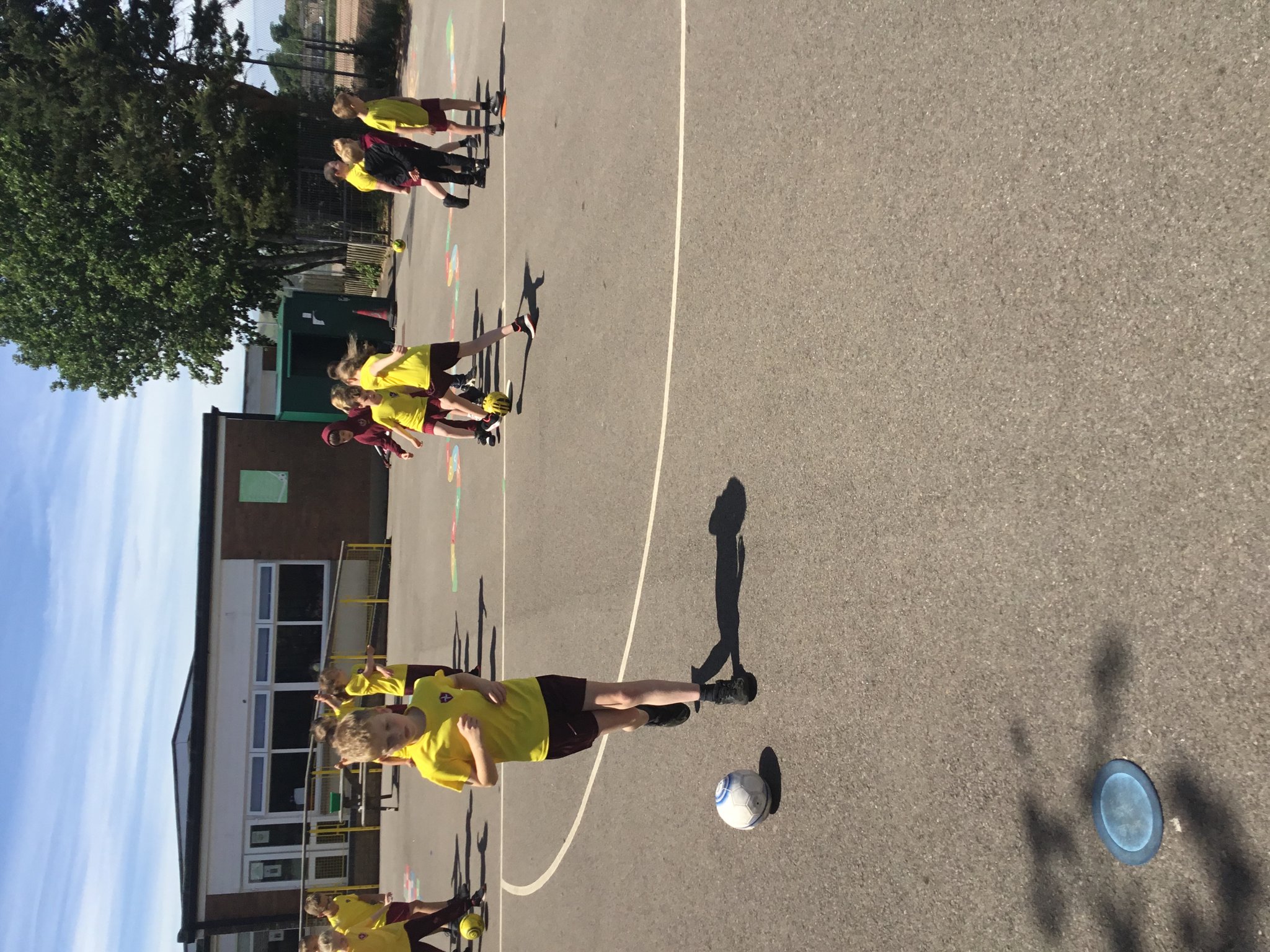 Image of Year 3 practise their ball skills