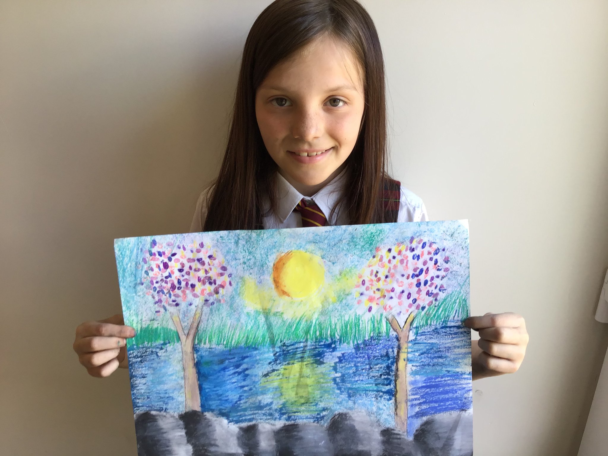 Image of Y6 Mental Health Week Art inspired by nature 