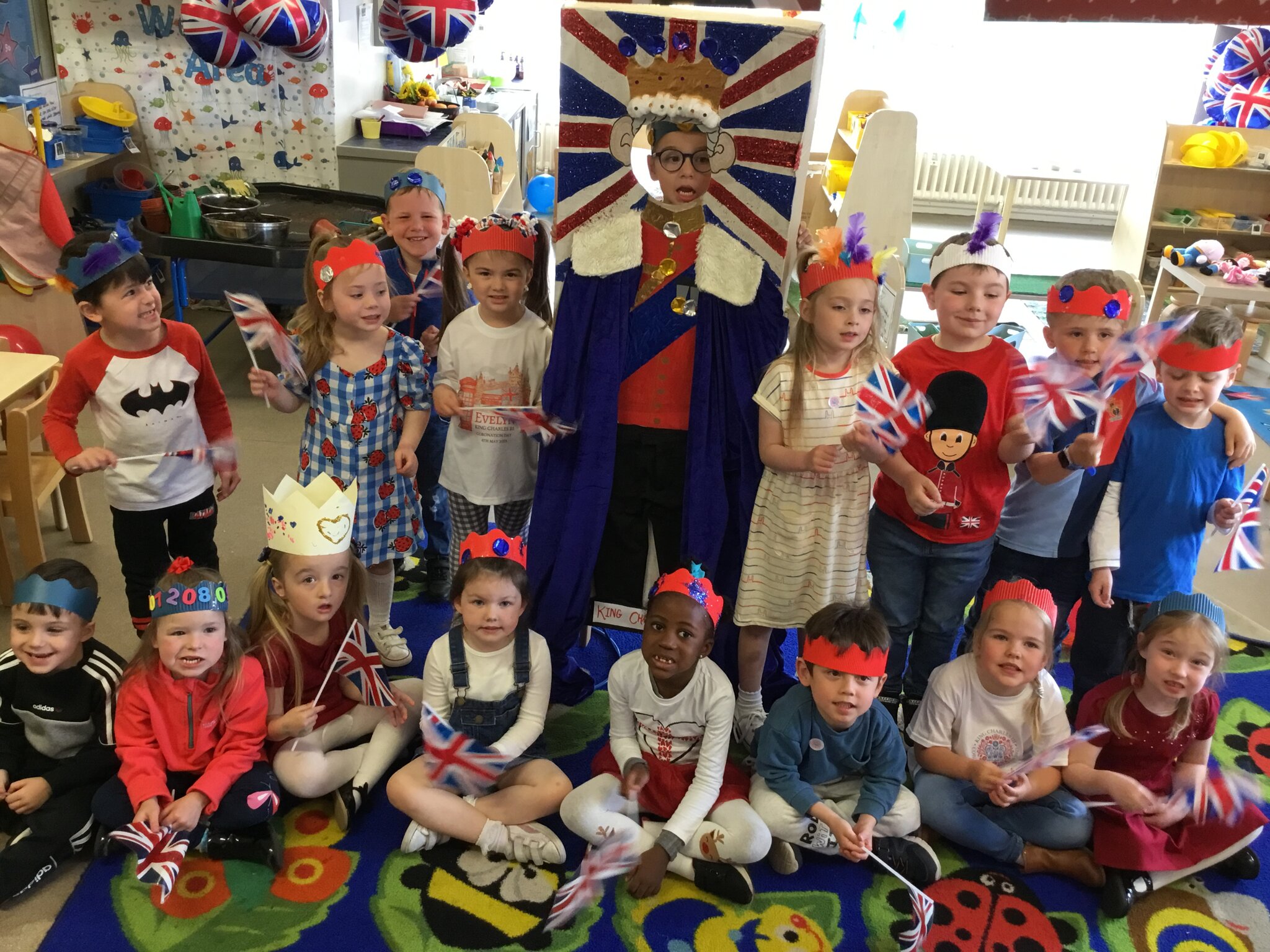 Image of Coronation celebrations in Reception 