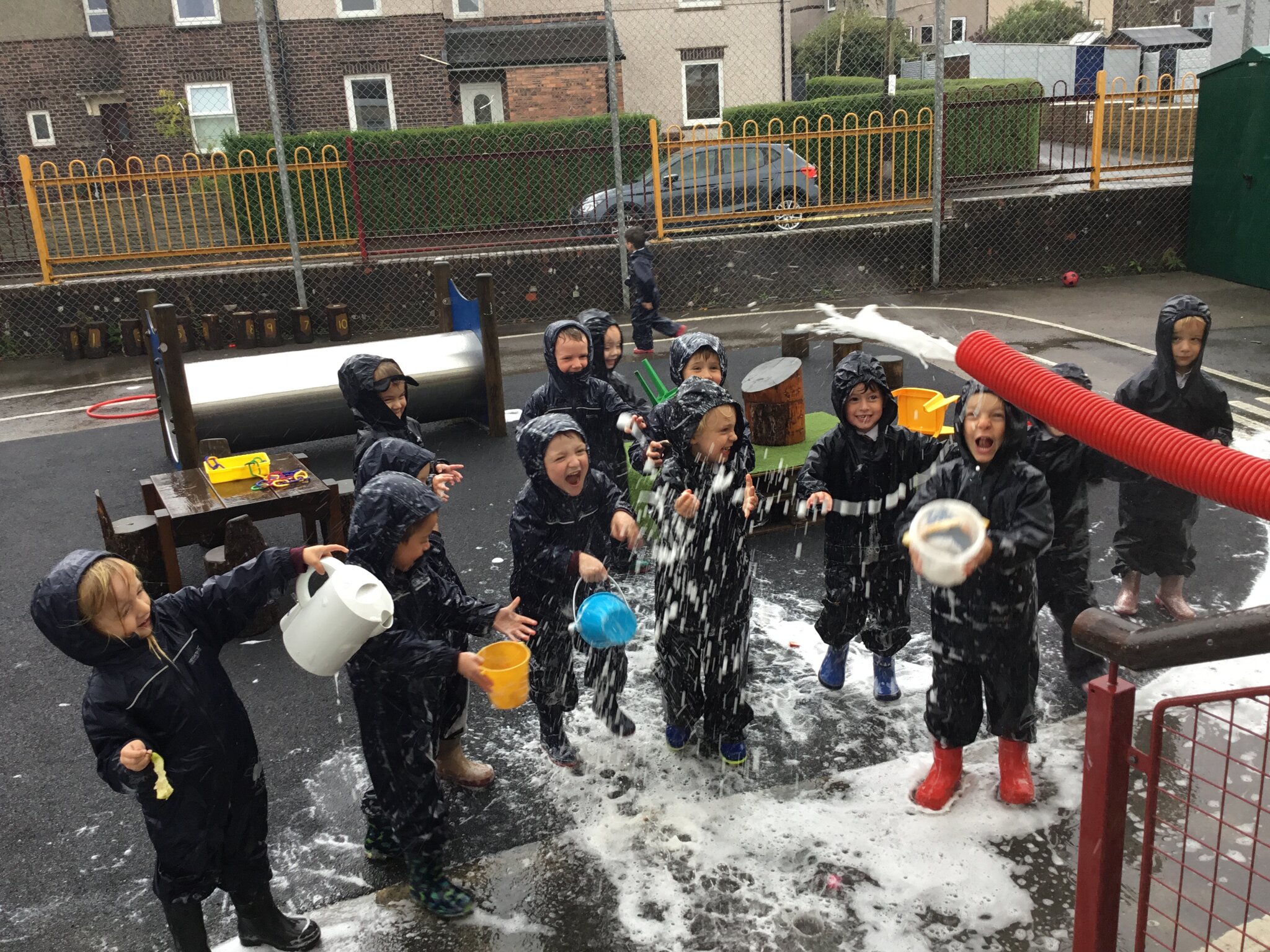 Image of Rainy fun in Reception