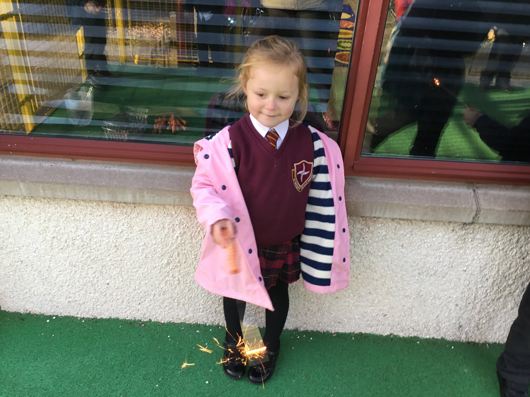 Image of Nursery and Reception celebrating Bonfire night 