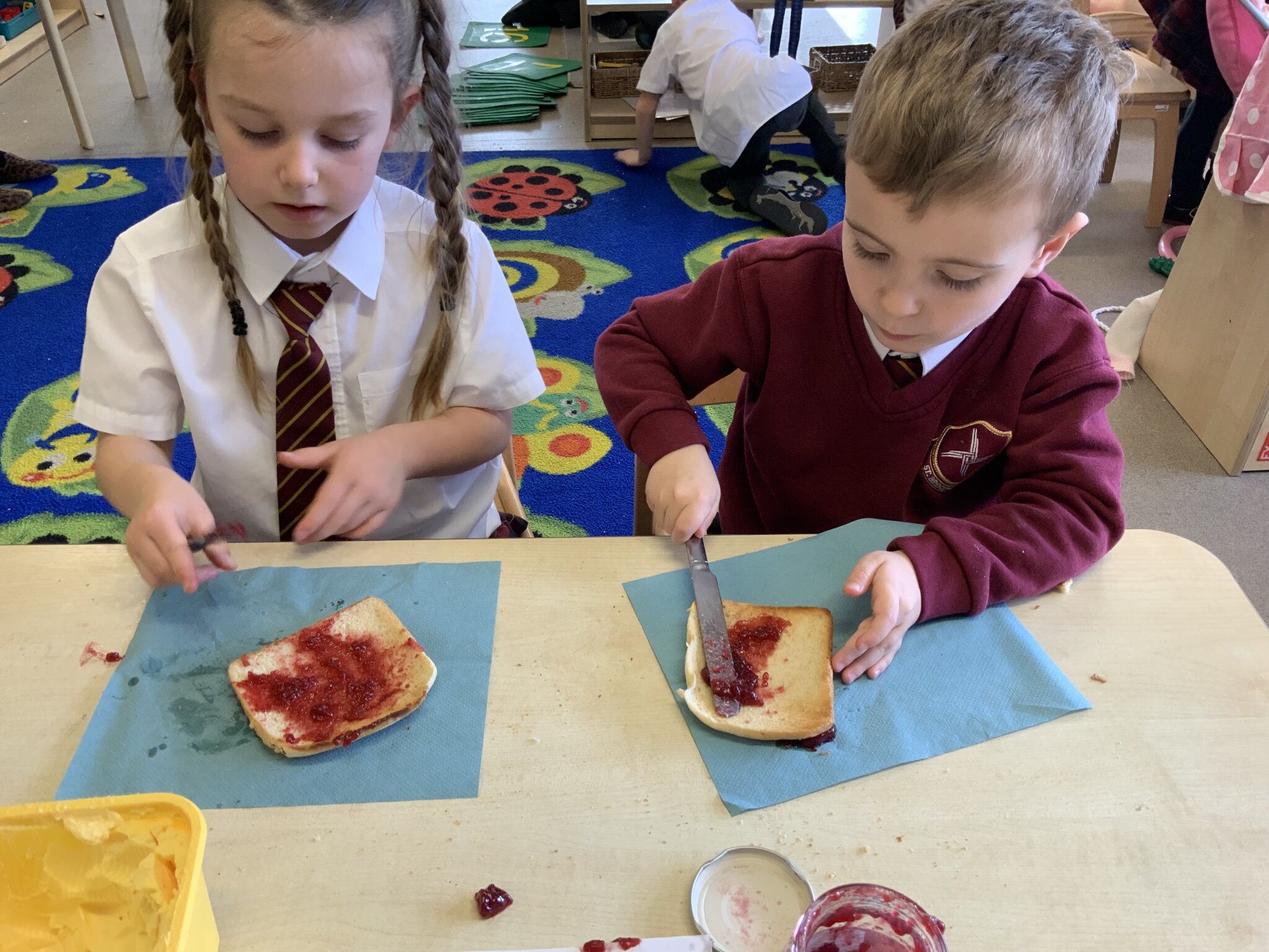 Image of Following instructions and making toast