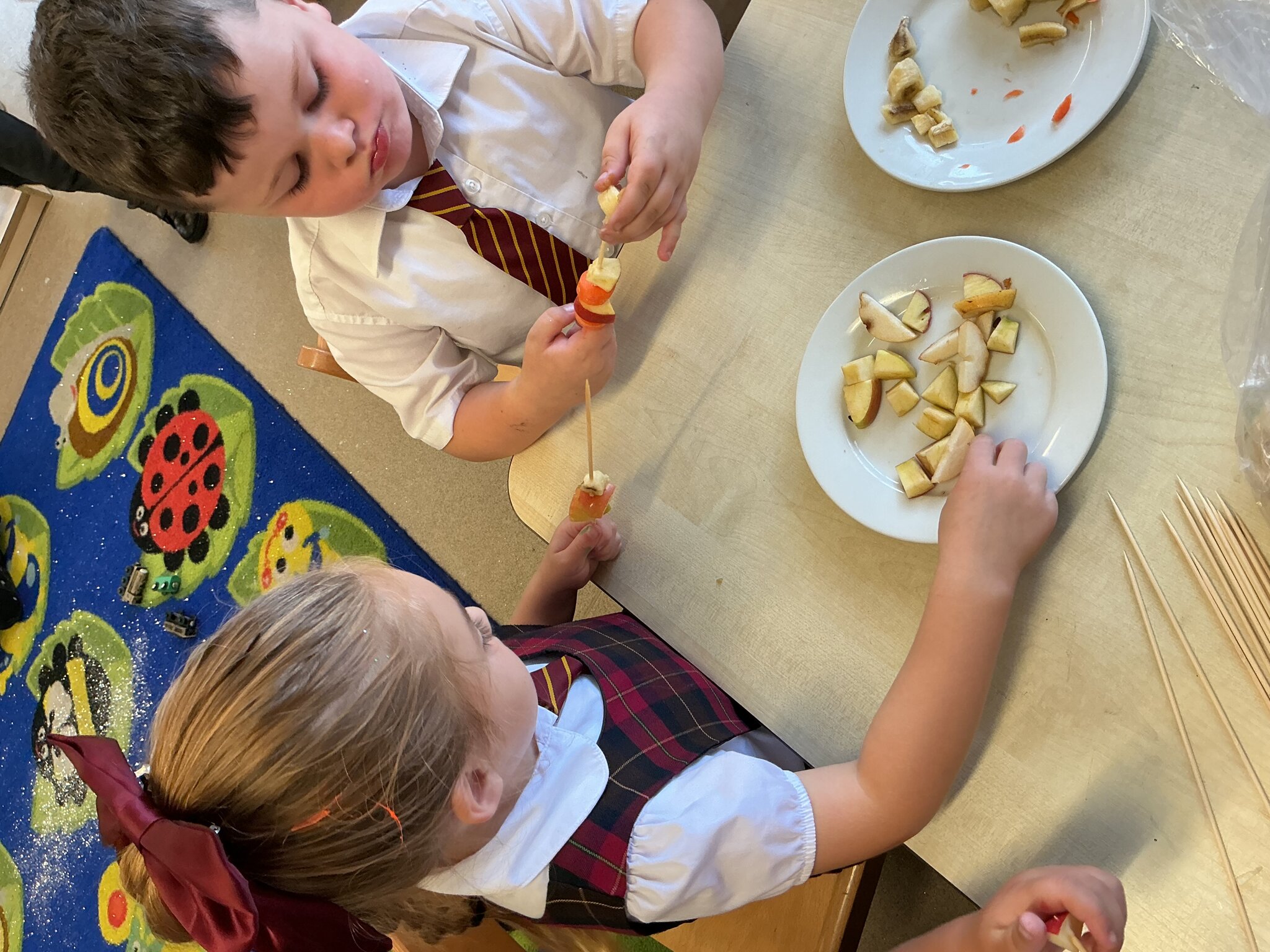 Image of Reception fruit kebabs-repeating patterns