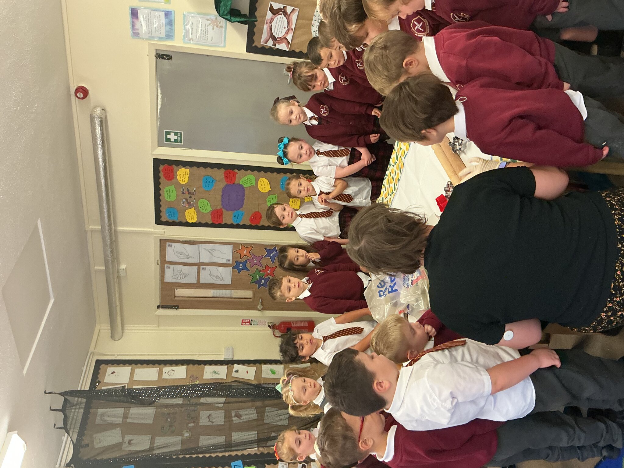 Image of Reception making Gingerbread Men