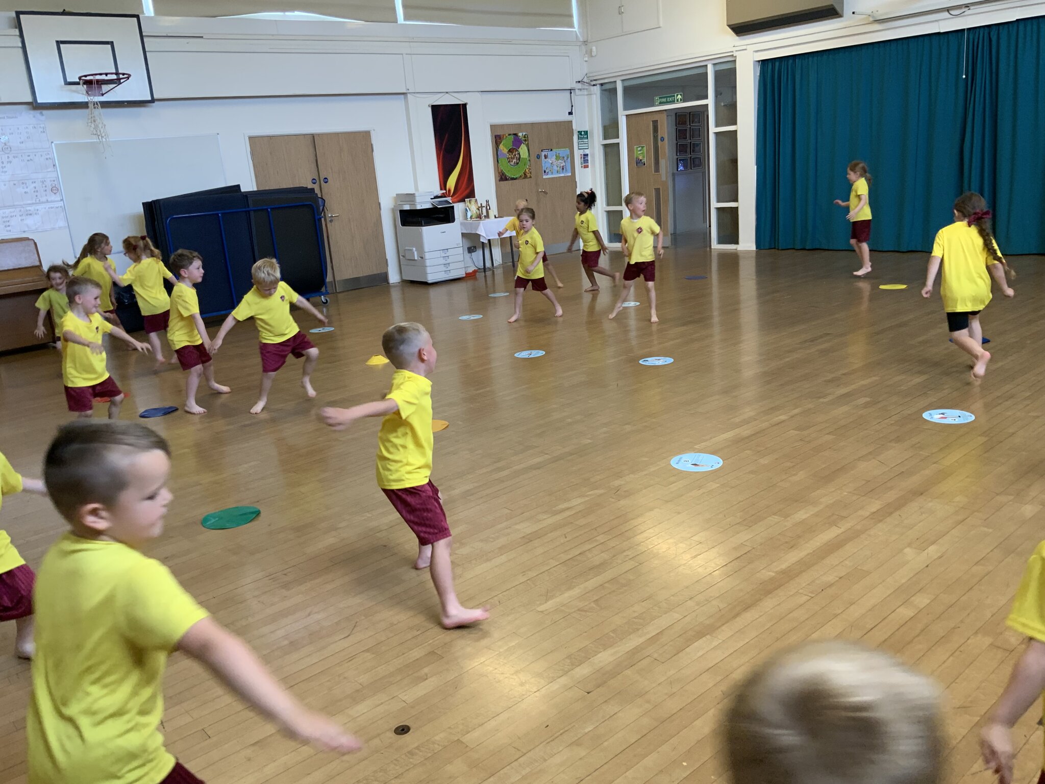 Image of The start of Reception’s gymnastics sessions