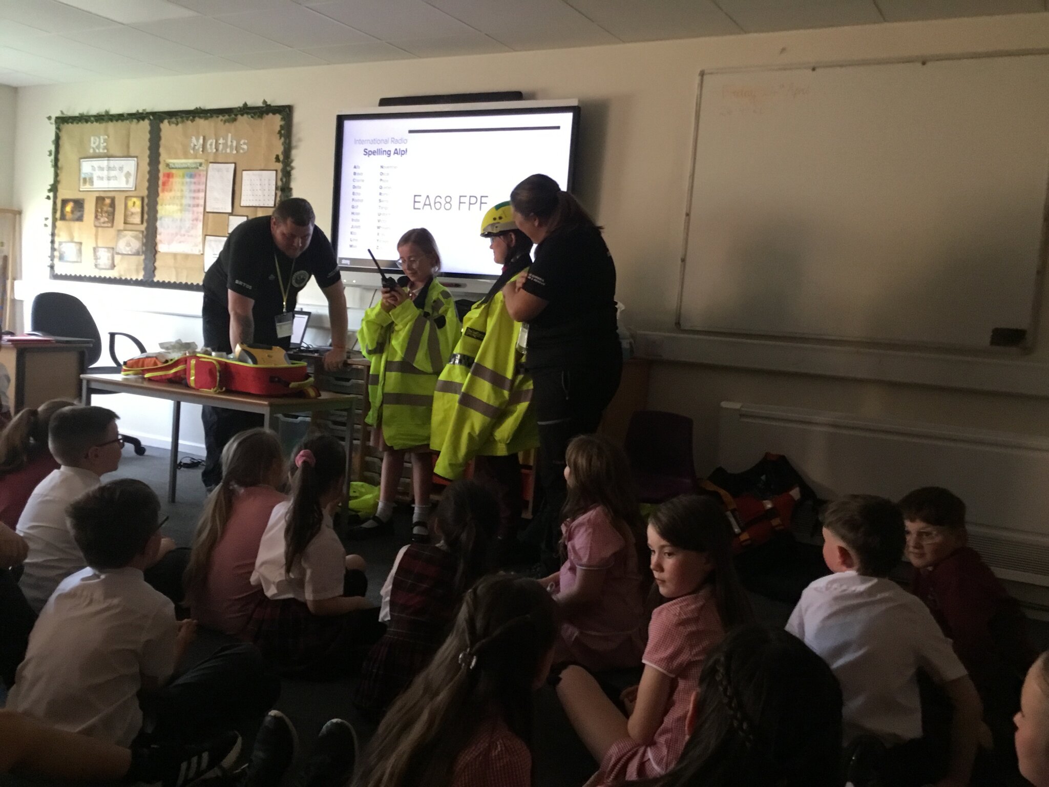 Image of Search and Rescue Team Visit School