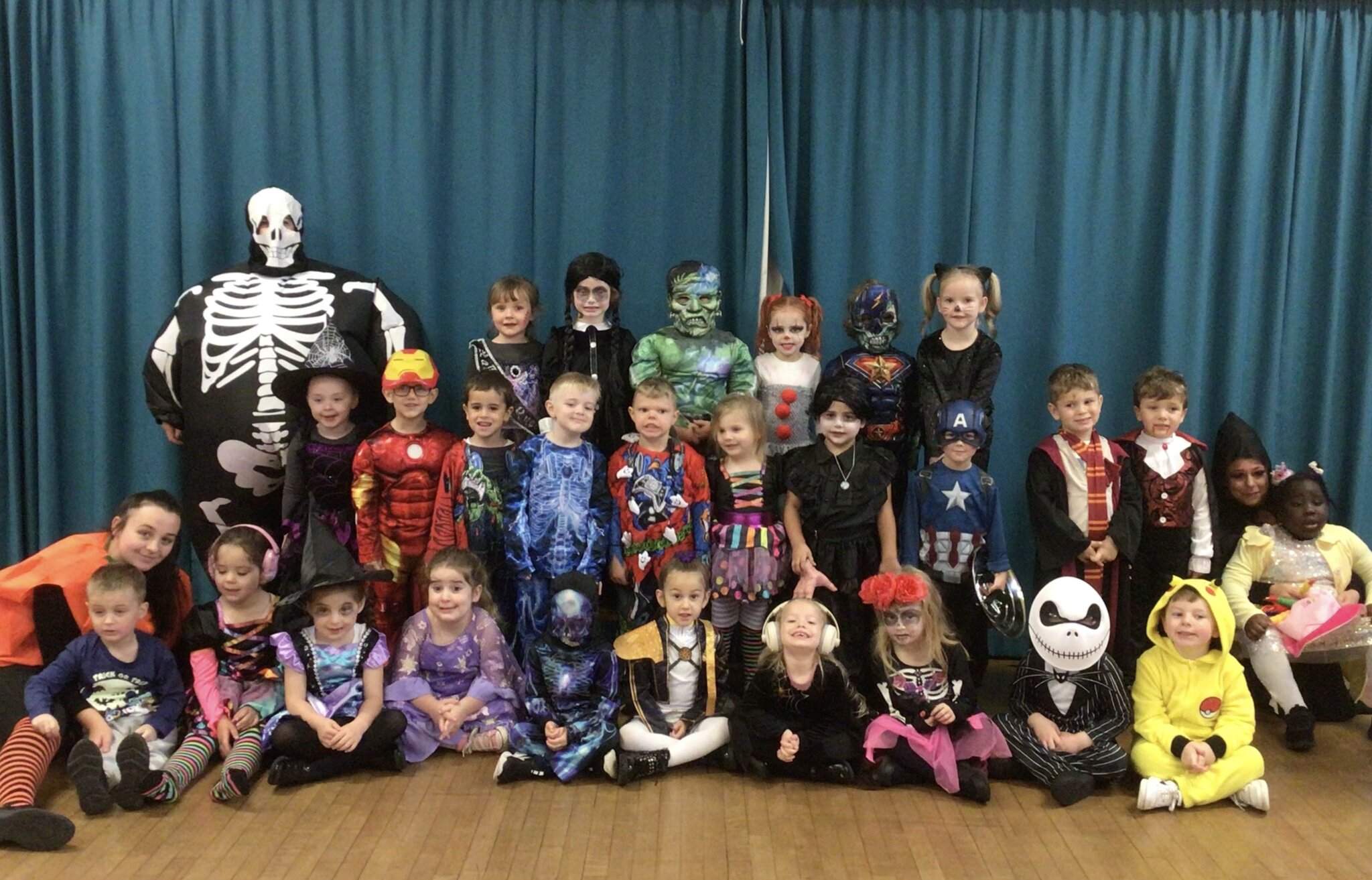 Image of Reception’s spooky dress up day
