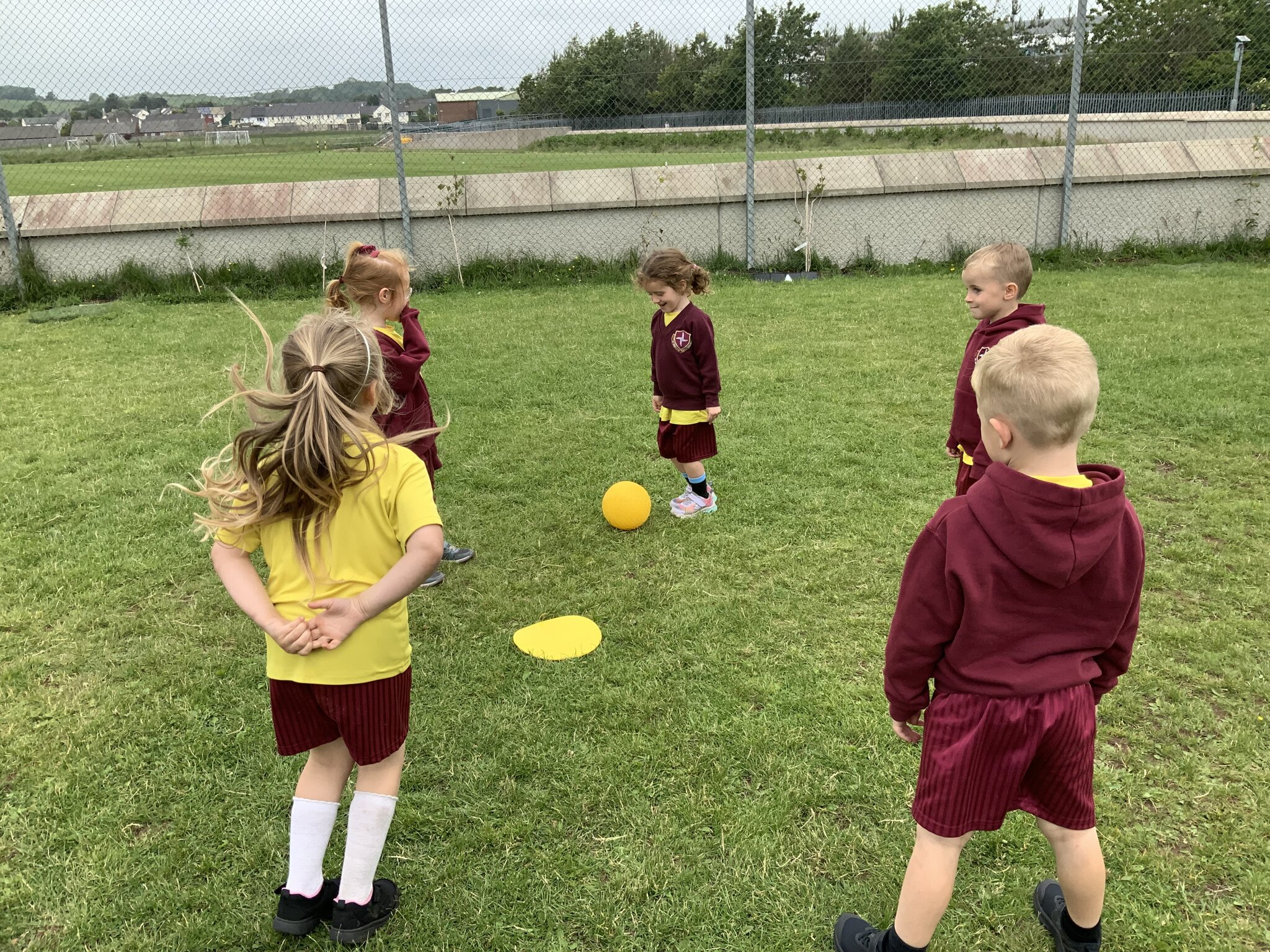 Image of Reception team games practise 