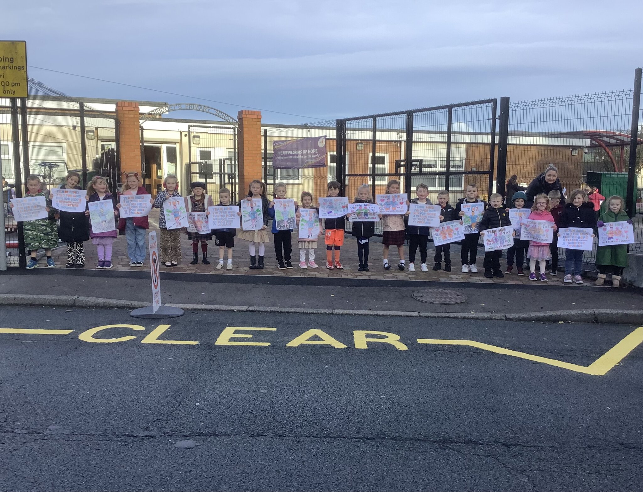 Image of Year 1 Supporting Kevin Singield’s 7 in 7 Challenge 2025