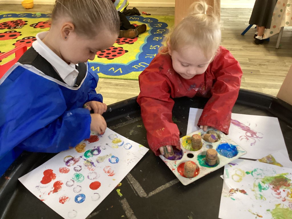 Image of Being creative in Nursery