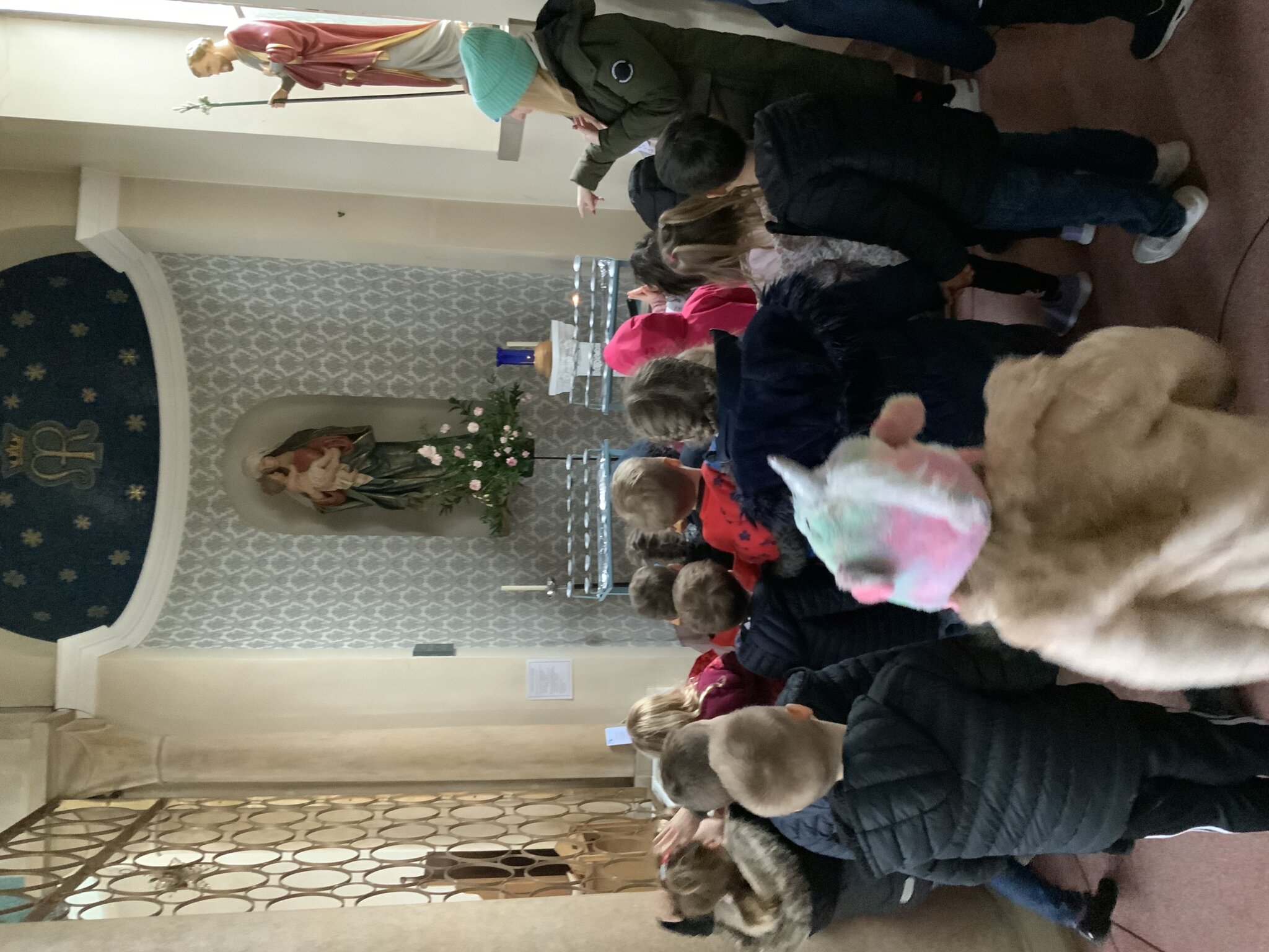 Image of Reception visiting church 