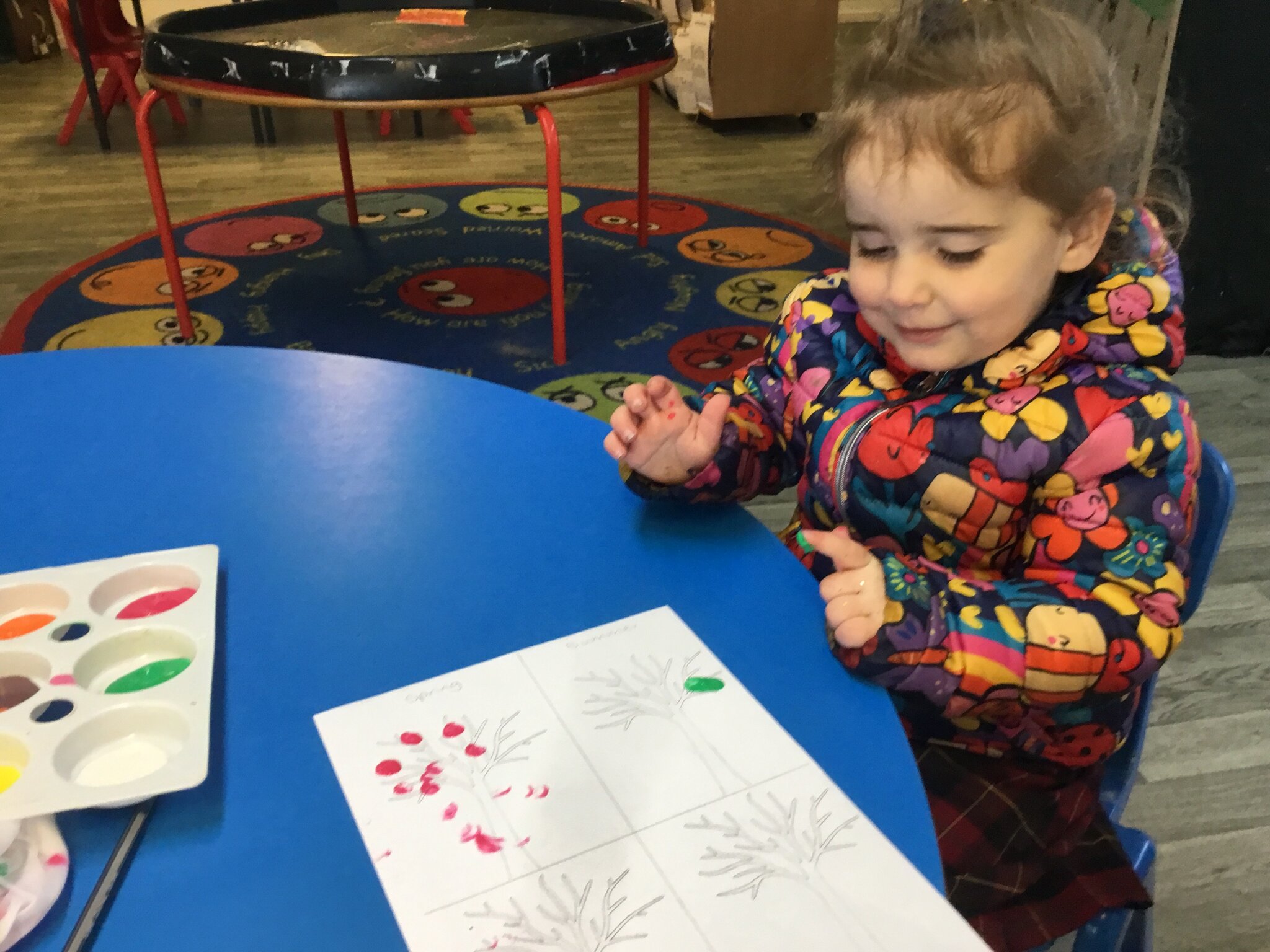 Image of Learning about the seasons in Nursery 