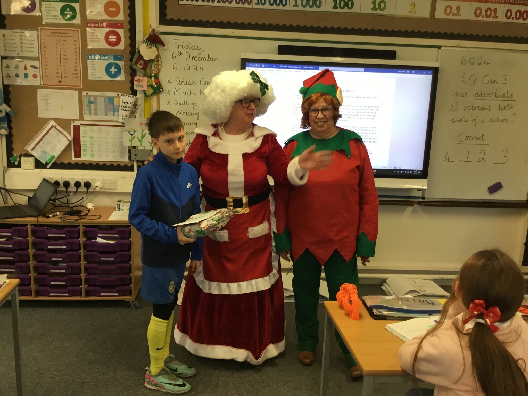 Image of Father Christmas and Mrs  Claus Visit Year 5