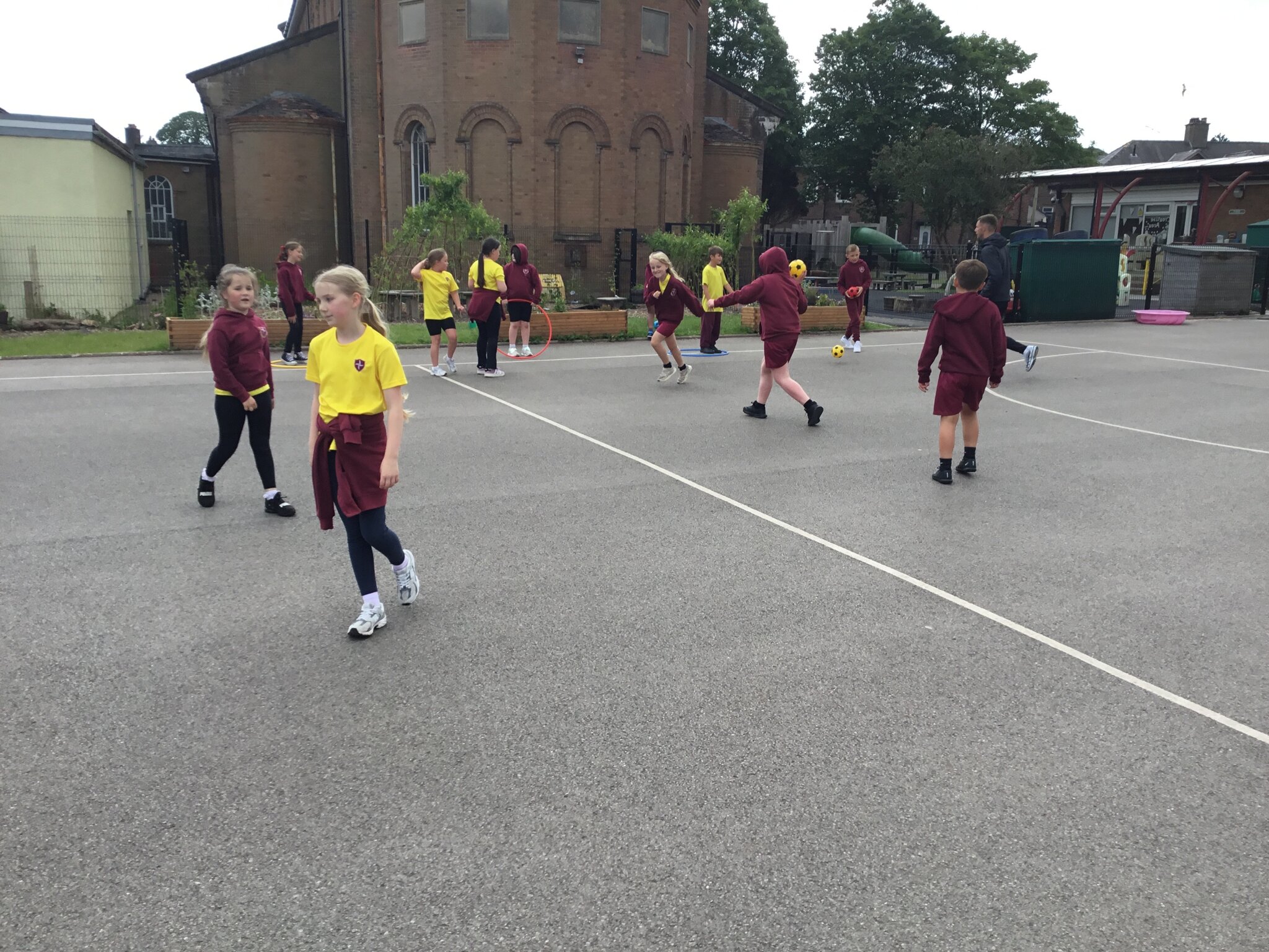 Image of Year 3 practice for Sports Day 2025
