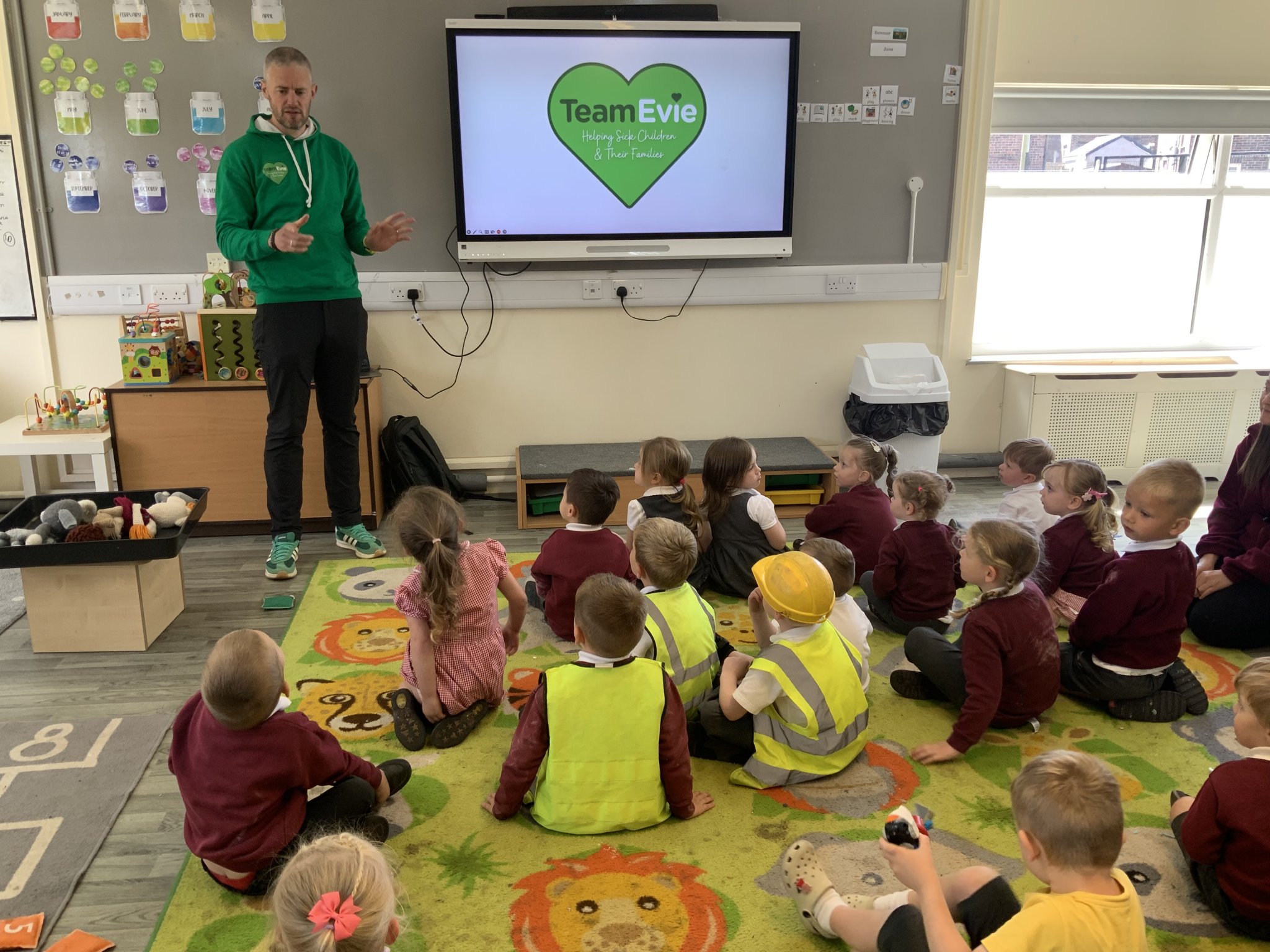 Image of Team Evie visit to Nursery 