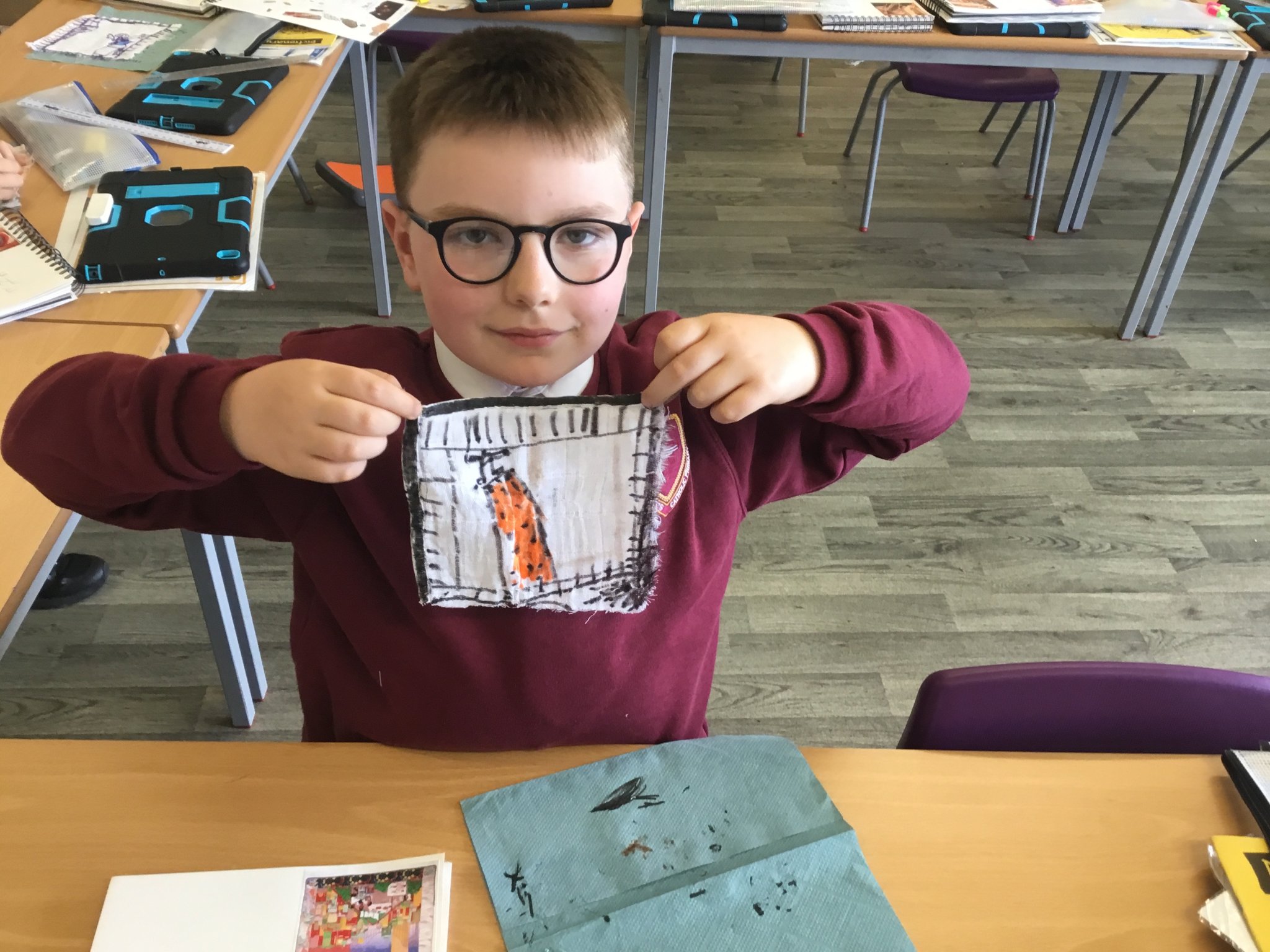 Image of Year 3 Ruth Ringold Quilt Making