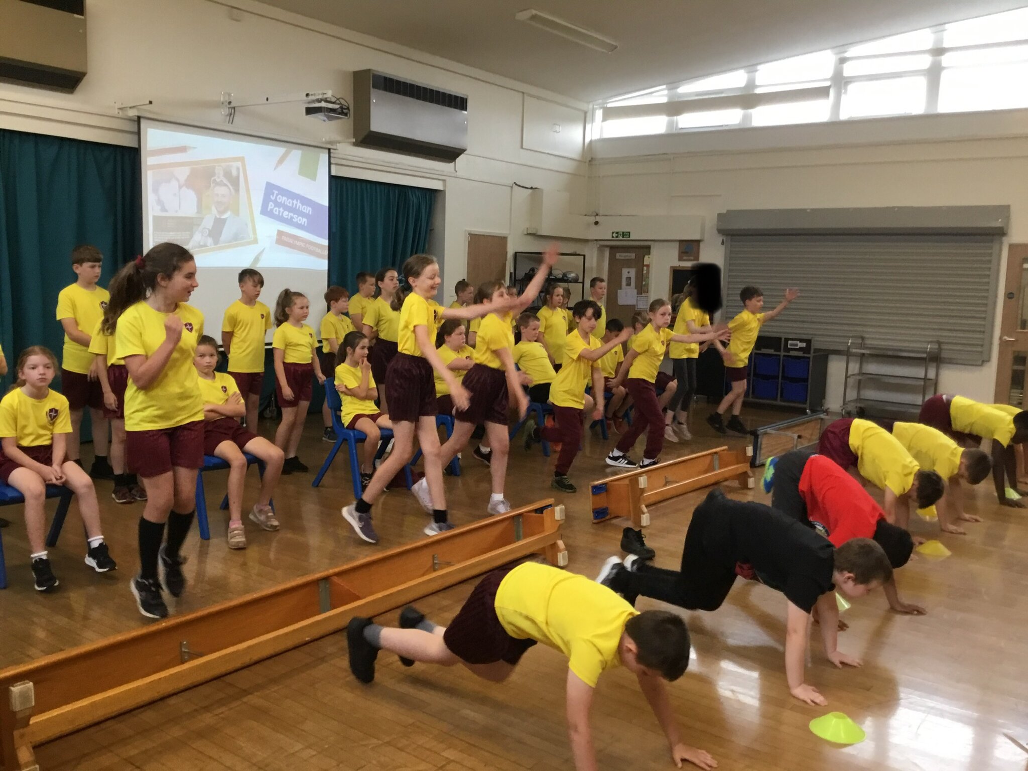 Image of GB Paralympic Footballer in School