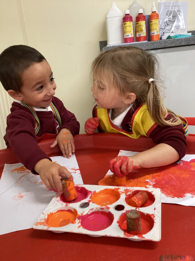 Image of Cork printing in Nursery 2&3