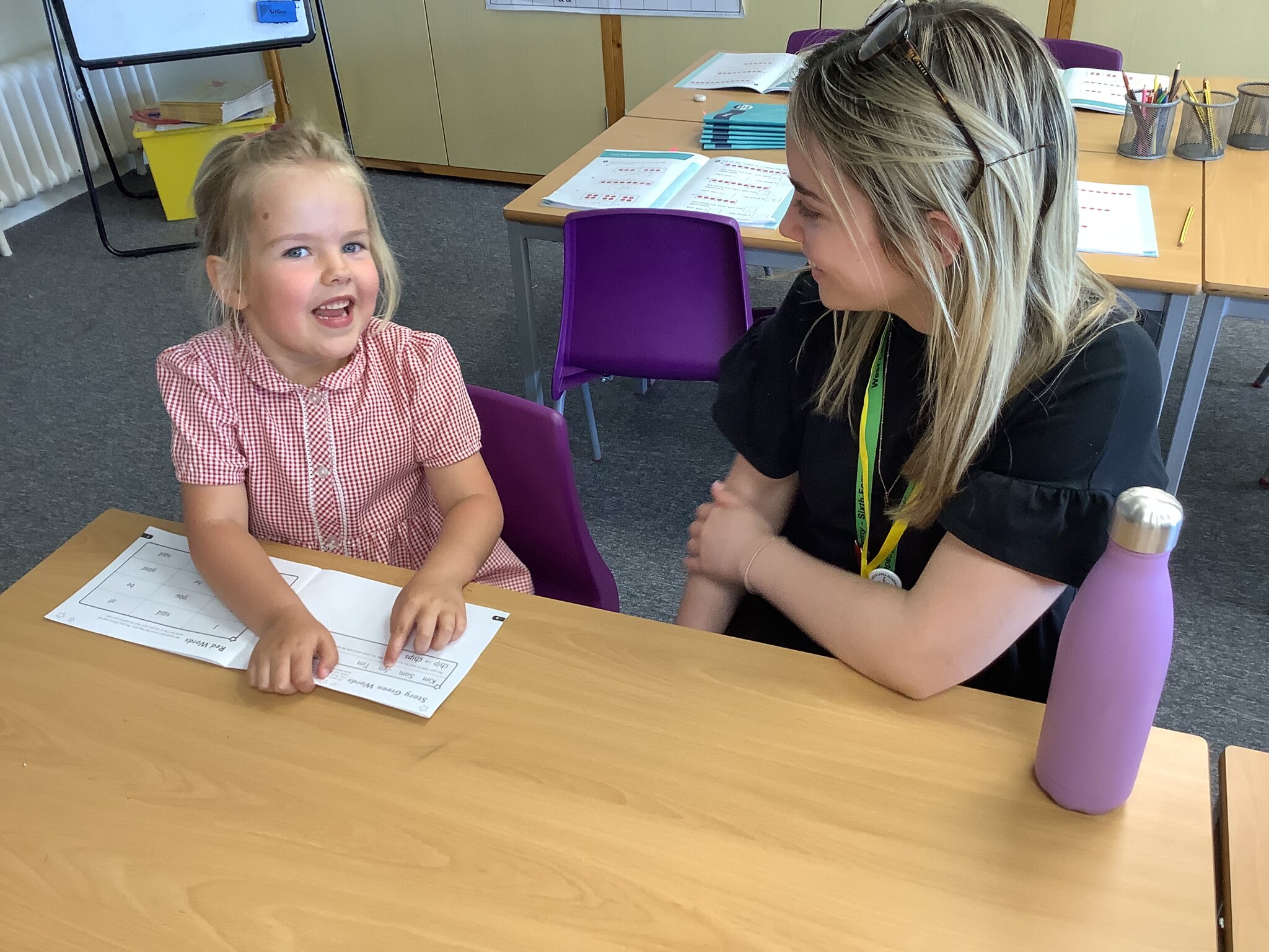 Image of Reading with volunteers from West Lakes Academy