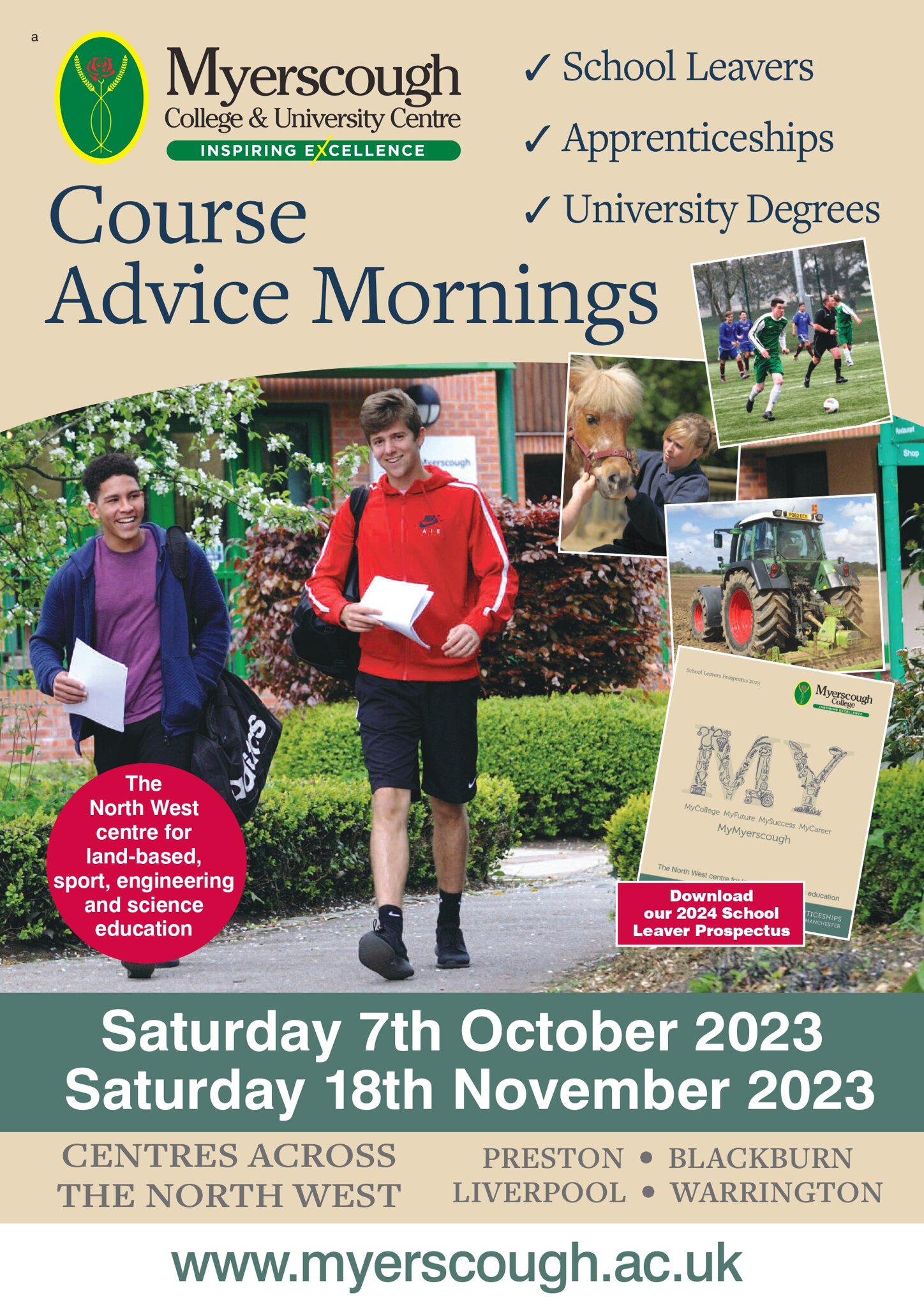 Image of Myerscough College Course Advice Evening