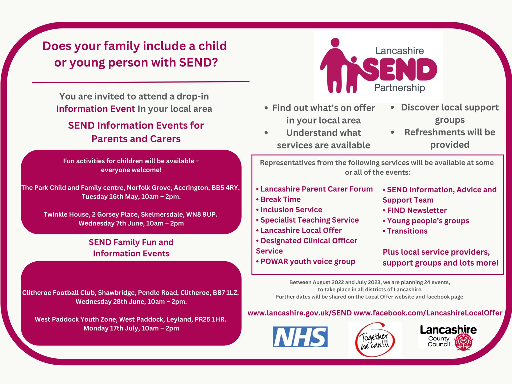 Image of SEND Events - Lancashire Send Partnership