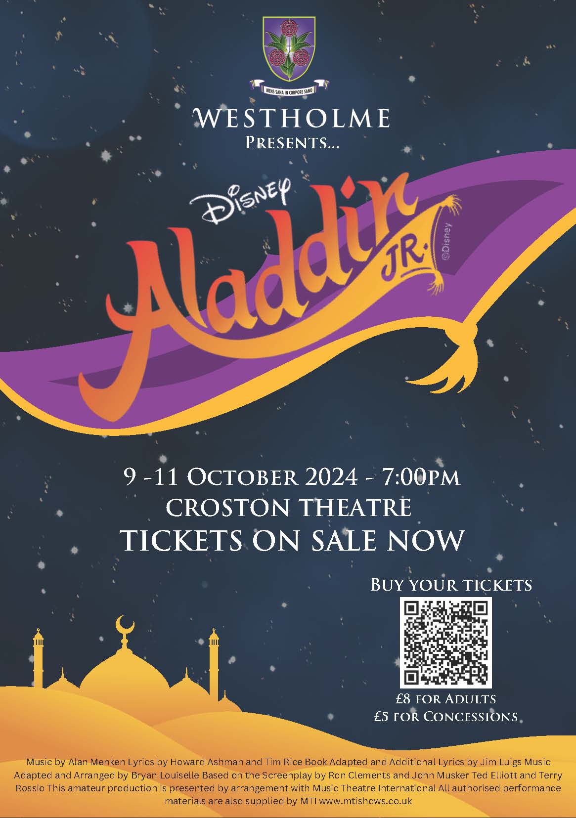 Image of Westholme Production Aladdin October 2024