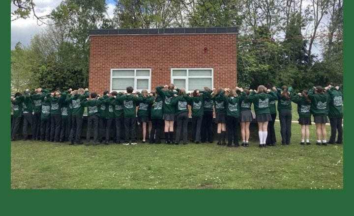 St Charles Year 6 students celebrating the end of SATs in their leavers hoodies