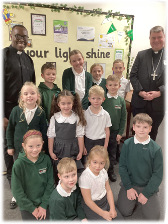 Image of Bishop Stephen Inspires St. Charles Pupils During His Visit
