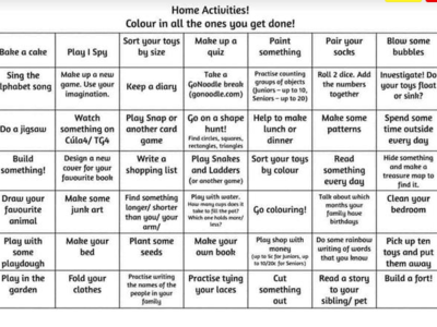 Image of EYFS Home Learning Zone Bingo