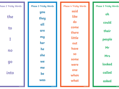 Image of EYFS Tricky Words