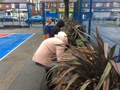 Image of Science Ambassador Planting Bulbs 