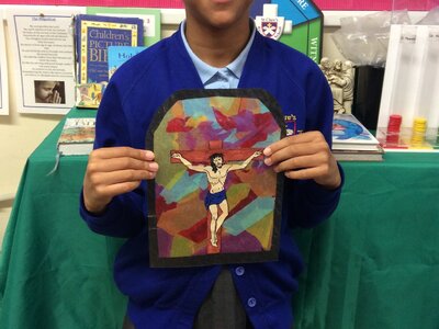 Image of Y5 Holy Week Stained Glass windows