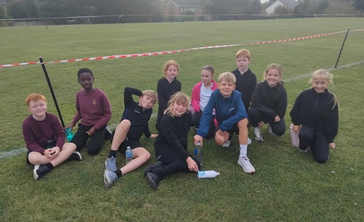 St Cuthbert's children representing their school at the Cross Country event