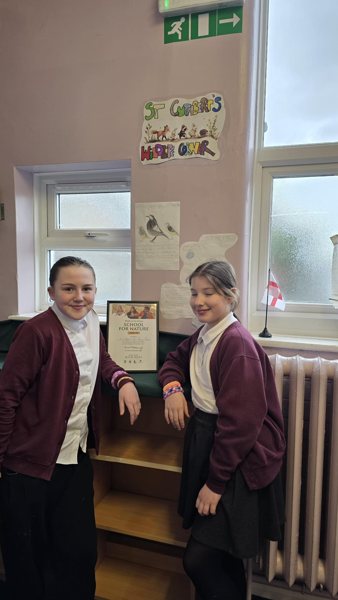 St. Cuthbert's Hartlepool receive a School for Nature Award