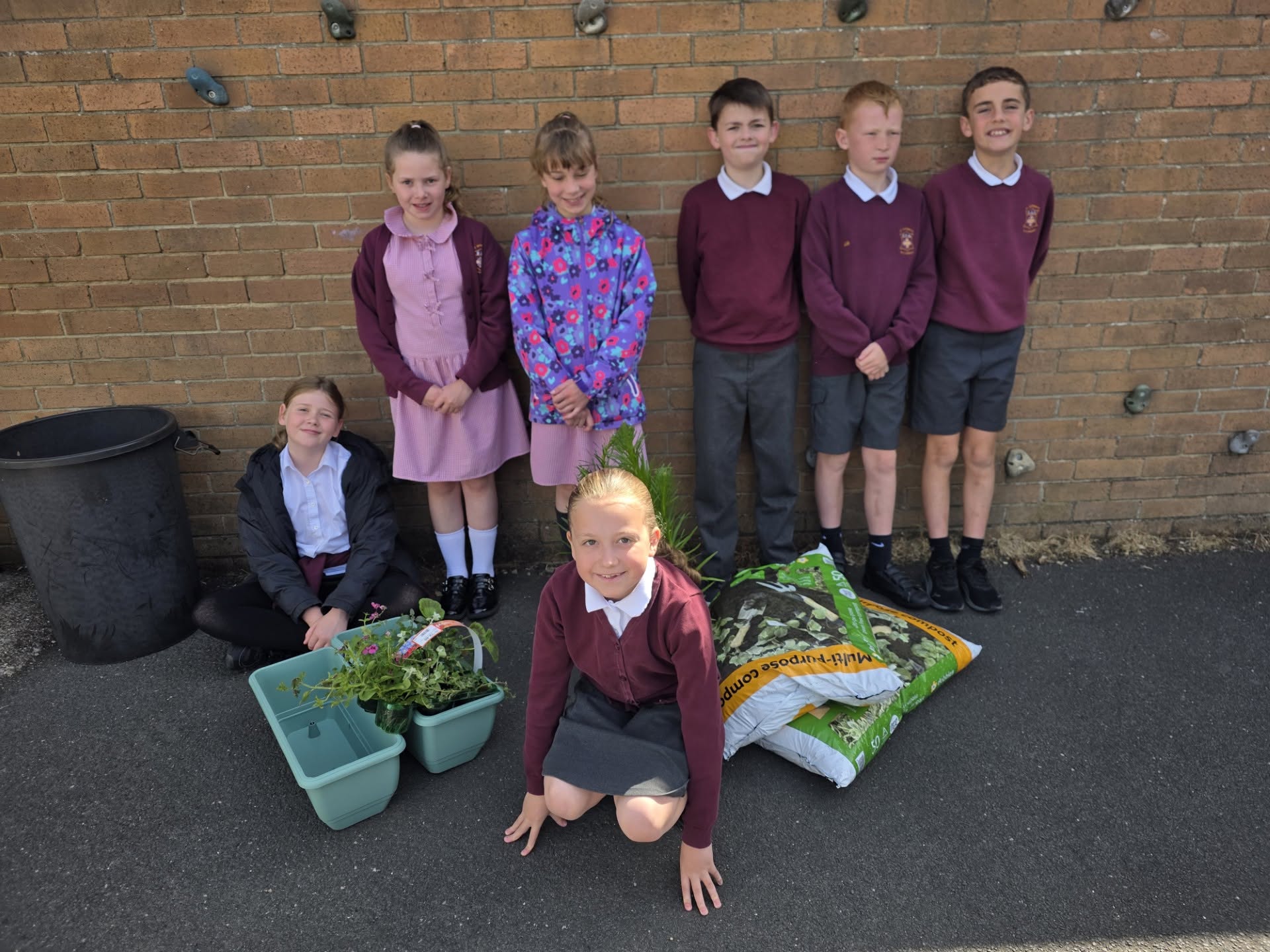 St Cuthbert's Gardening Club recieves supplies to further their skills from the Level 2 RHS award 