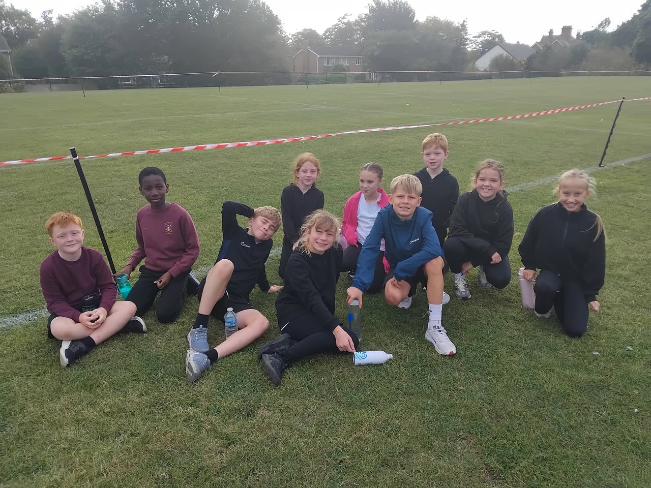 St Cuthbert's children representing their school at the Cross Country event